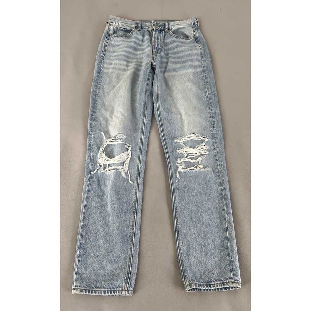 American Eagle Women's Mom Jean Sz 2 Reg Distressed‎